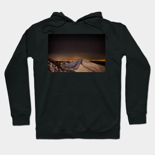 Pen y Fan at night in the Brecon Beacons National Park Hoodie by dasantillo
